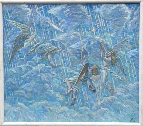 Angels (Canvas, oil, 124x108, 2008)