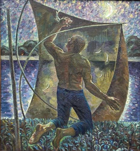 On the Desna River (Canvas, oil, 120x100, 2006)