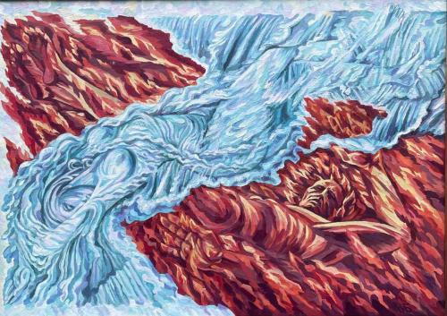 Fire and Water (Canvas, oil, 140x110, 2012)