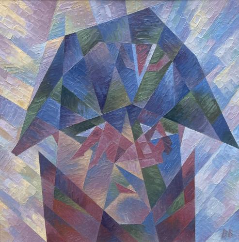 Засліплений (Енкаустика, 90х90, 1997 рік)